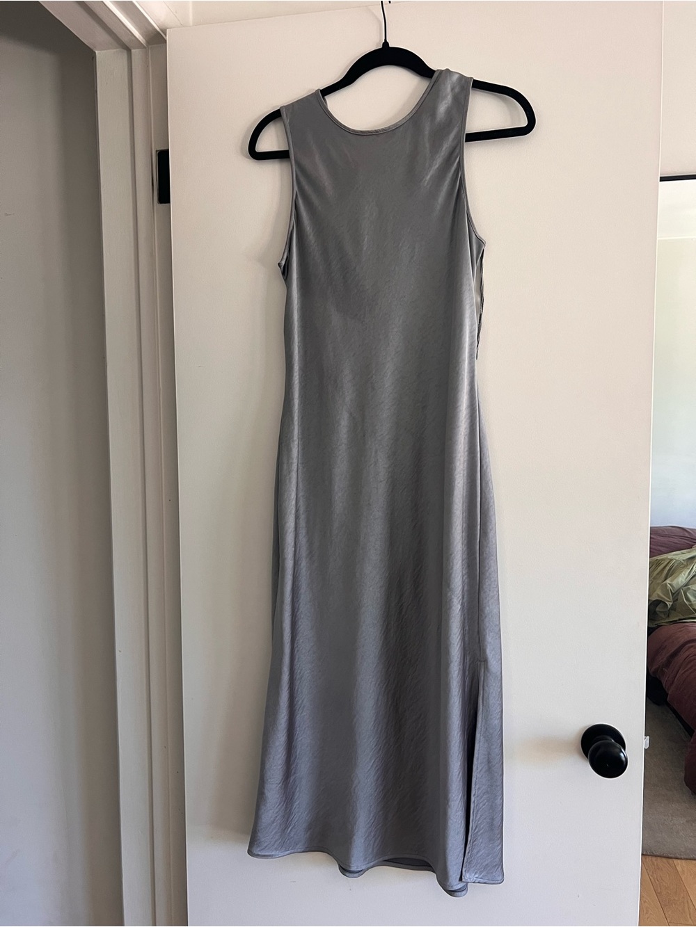 GAP Silver Sleeveless Maxi Dress